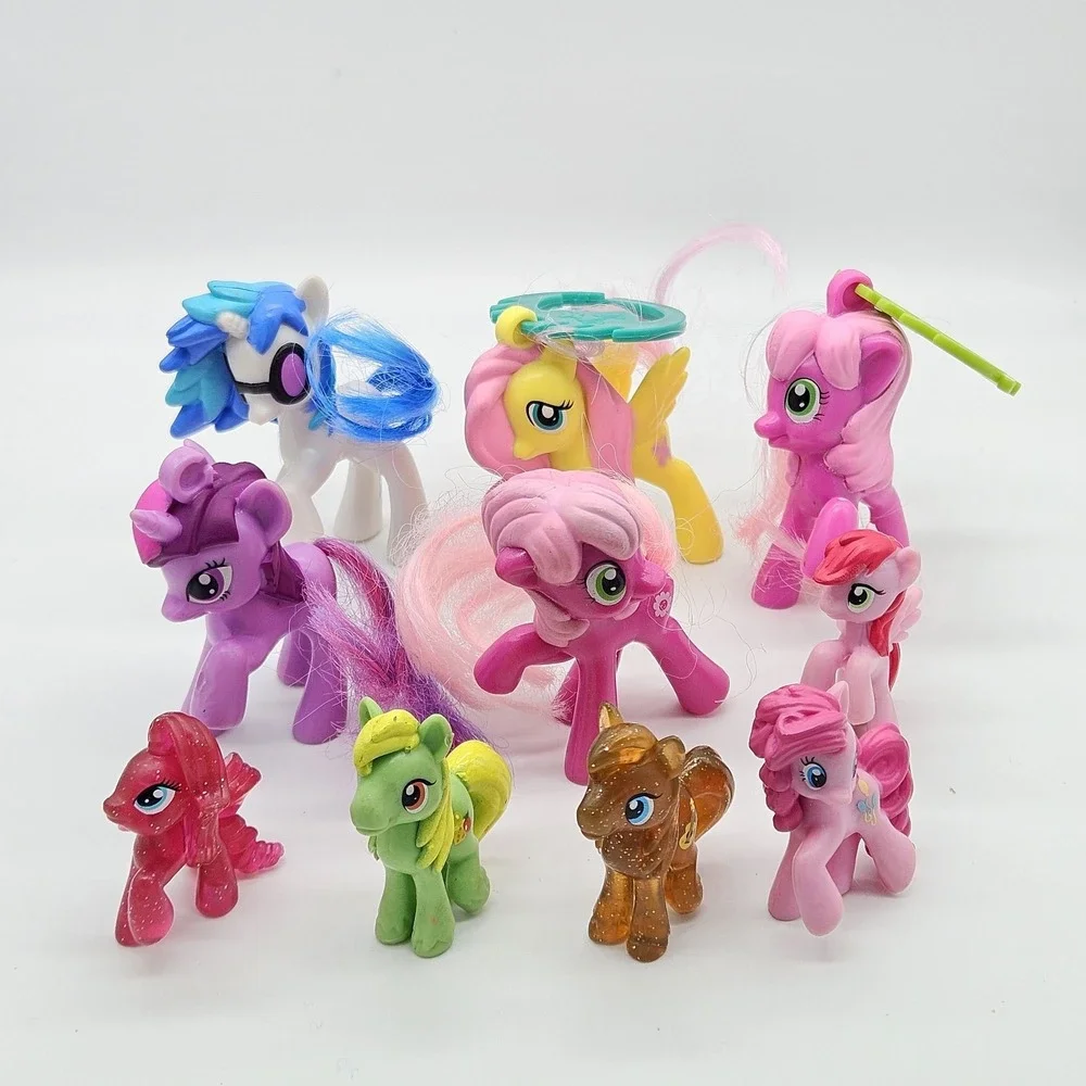 Lot of 10 My Little Pony Figures Blind Bag Mini Hair Ponies Hasbro MLP Lot